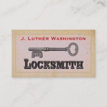 Vintage Retro Locksmith Professional Cartão de vis