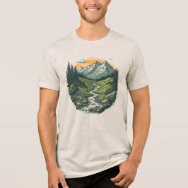 Vintage Retro Mountain Landscape Hiking Nature