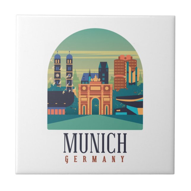Vintage Retro Munich Bavaria Alemanha (Frente)