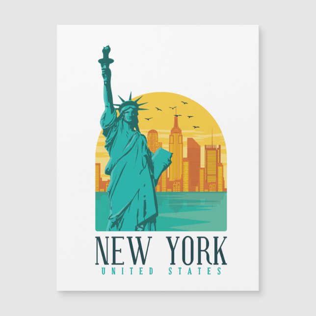 Vintage Retro New York Skyline  (Frente)