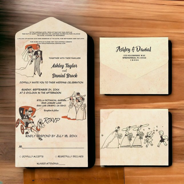 Vintage Retro Old Cartoon 50 Quadrado (Criador carregado)