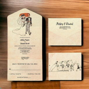 Vintage Retro Old Rustic Casal Quic Book Wedding