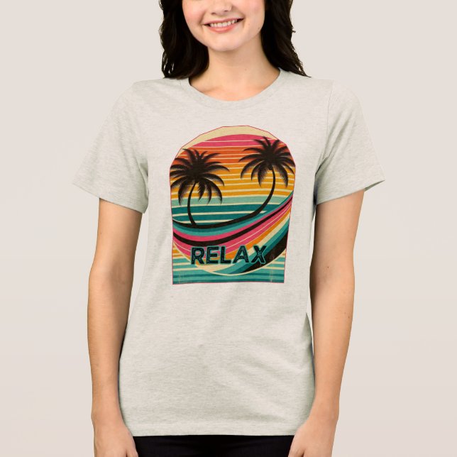 Vintage Retro Palm Tree Vibes (Frente)