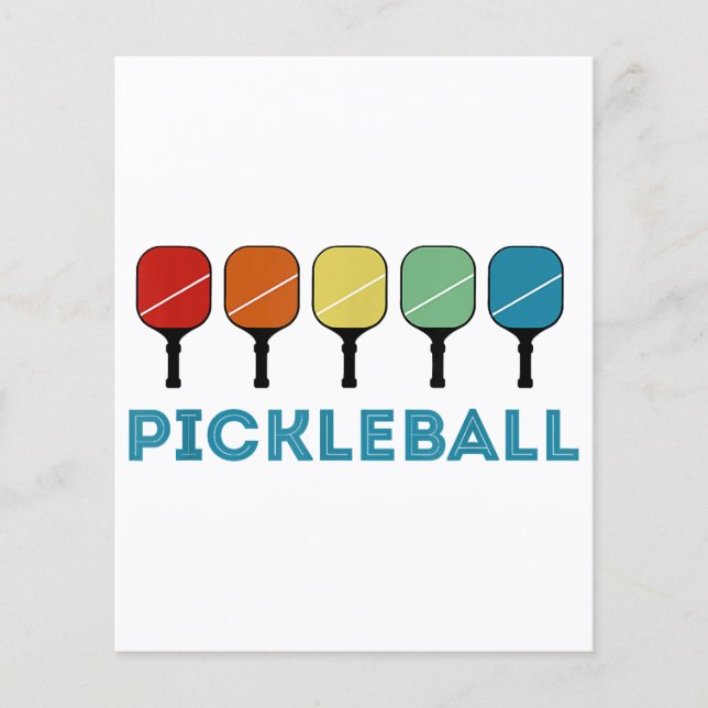 Vintage Retro Pickleball Funny (Frente)