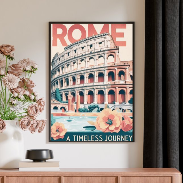 Vintage Retro Poster de viagens - Roma, Itália (Criador carregado)