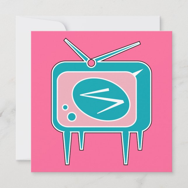 Vintage Retro TV Television Set (Frente)