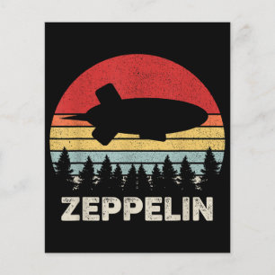 Vintage Retro Zeppelin Camisa Dirigível