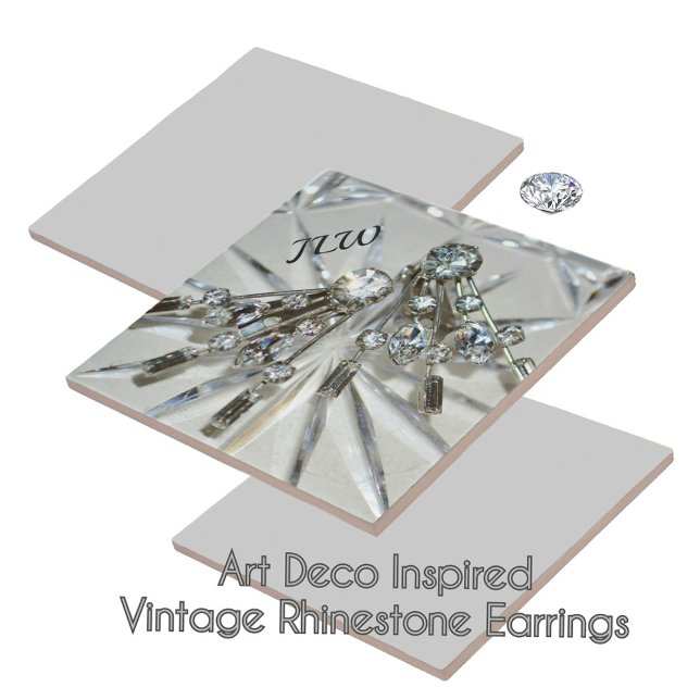 Vintage Rhinestone Art Deco Elegante (Criador carregado)
