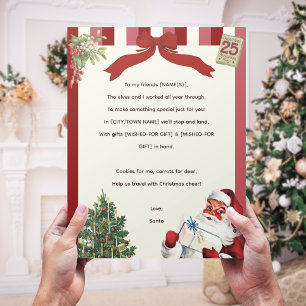 Vintage Rhyming Sibling Papais noeis de Natal