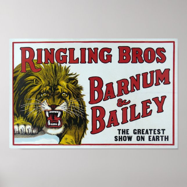 Vintage Ringling Bros. Pôster (Frente)