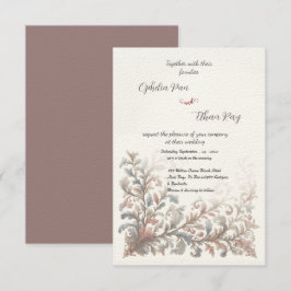 Vintage Rococo Convite para Casamento Floral