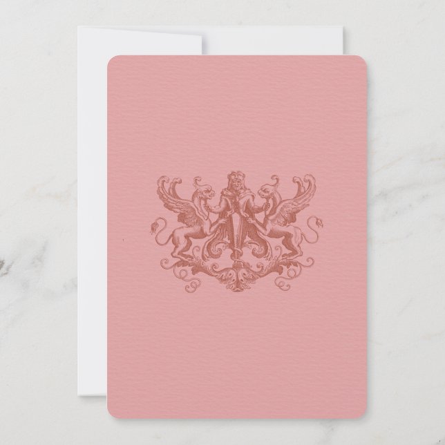 Vintage Rococo - Convites para Casamento (Verso)