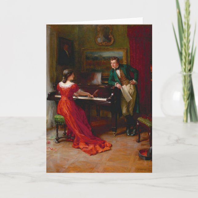 Vintage Romance - Cartão de Saudação (Frente)