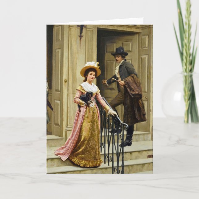 Vintage Romance - Cartão de Saudação (Frente)