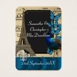 Vintage romântico Paris, favor de casamento, obrig