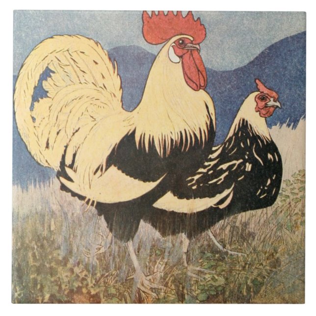 Vintage Rooster E Hen (Frente)