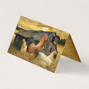 Vintage Rooster Hens Russo Barn Coop