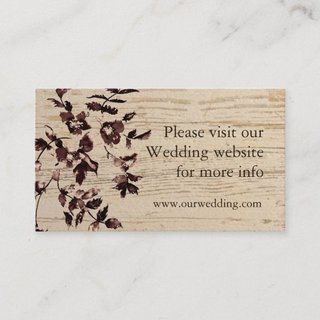 Vintage rosa rustic: cartão de casamento (Frente)