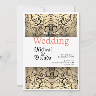 Vintage Rosa Wedding Convite