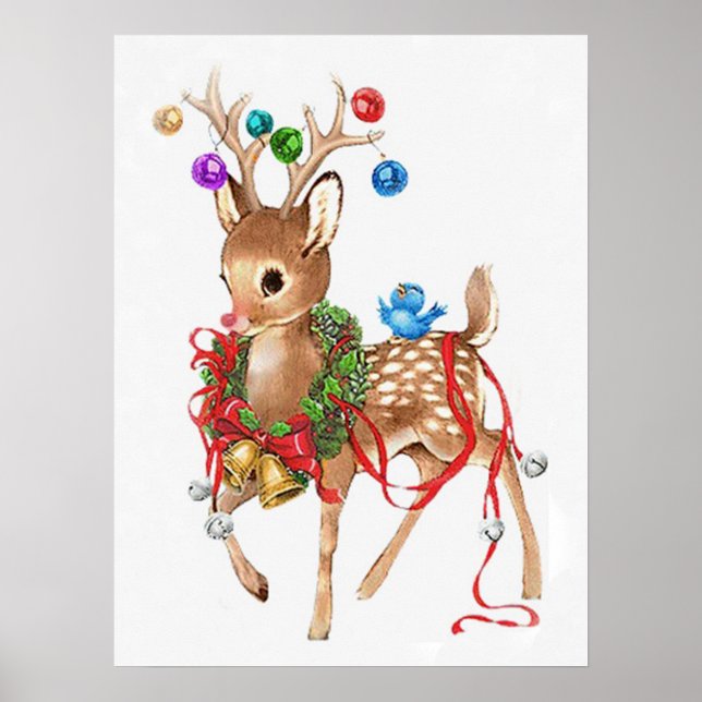 Vintage Rudolph Poster (Frente)