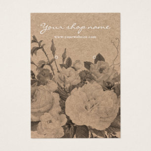 Vintage rustic kraft Black florring display