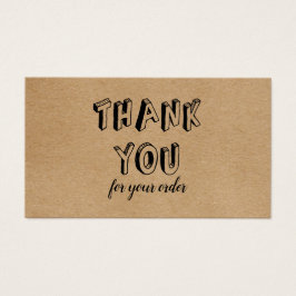Vintage Rustic Kraft Obrigado Pela Ordem