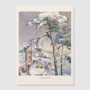 Vintage Rustic Snowy Winter Chistmas Village
