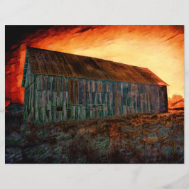 Vintage Rústico Laranja Laranja Castanho Sunset