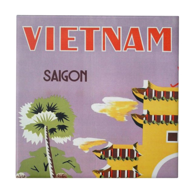 Vintage Saigon Vietnam Viagem (Frente)