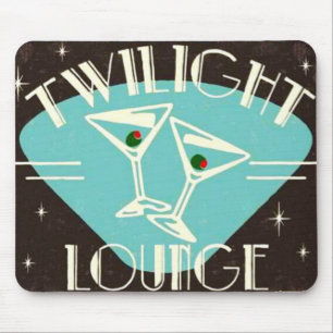 Vintage "sala de estar crepuscular" Mousepad