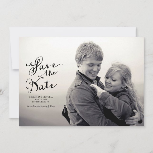 Vintage Salvar o Anúncio de Data (Frente)