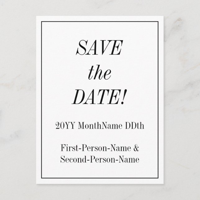 Vintage "SALVE a DATA!" Cartão Postal (Frente)