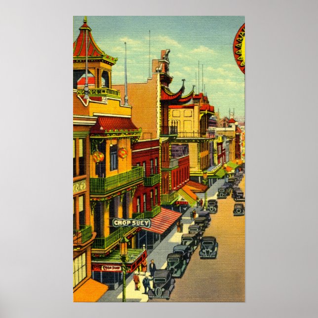 Vintage San Francisco Chinatown Poster (Frente)