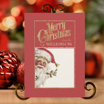 Vintage Santa Claus - Cartão de Natal Retroativo<br><div class="desc">Mande o espírito do estilo retrô de Natal com esta charmosa carta de natais vintages do Papai Noel. Deixe um toque de nostalgia de férias aquecer o dia de alguém. Um design de Santa Claus retrógrado traz lembranças do passado natalício e ajuda a criar memórias nessa época de férias. Espalhe...</div>