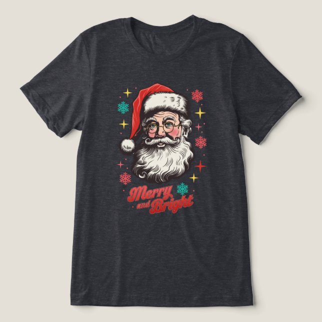 Vintage Santa Merry and Bright (Design frontal)