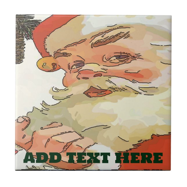 Vintage Santa Tiles, add text (Frente)