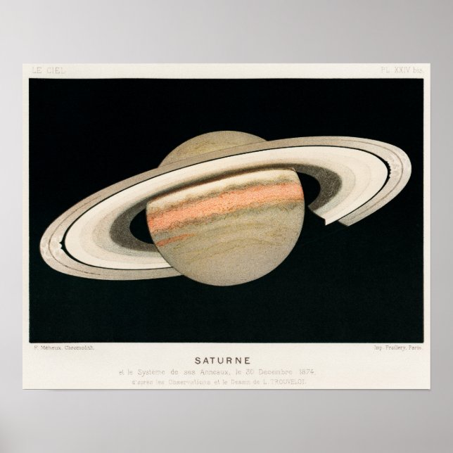 Vintage Saturn Poster (Frente)