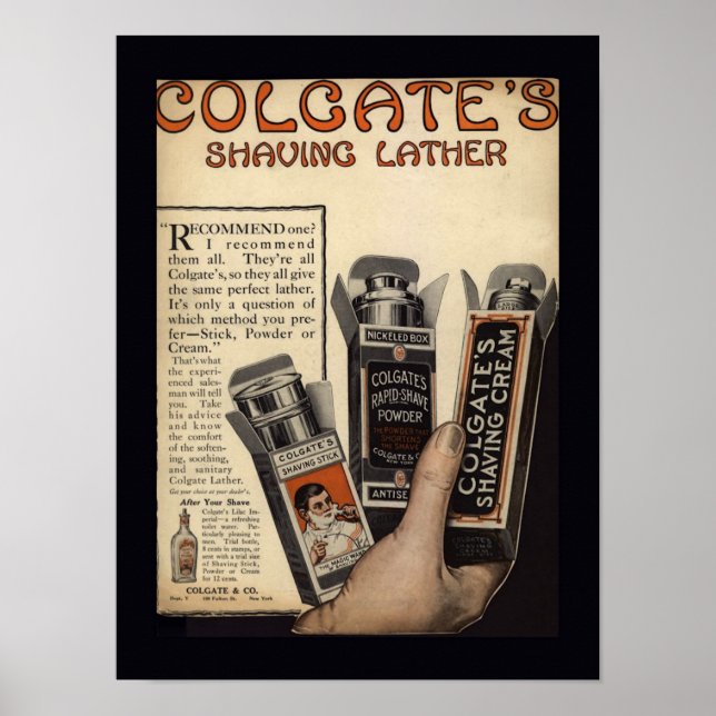 Vintage Saving Lather Poster (Frente)