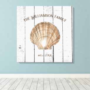 Vintage Scallop Shell Canvas