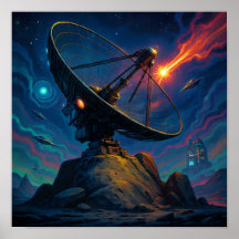 Vintage Sci-Fi Movie Poster Canvas Wall Art