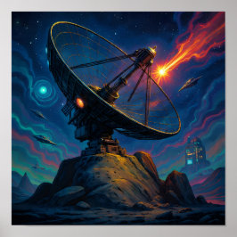 Vintage Sci-Fi Movie Poster Canvas Wall Art