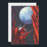 Vintage Science Fiction, Canyon Space Moon Rover<br><div class="desc">Ilustração vintage: planetas futuristas de ficção científica e imagem espacial. Uma vista de um cânion profundo olhando para cima em direção a um veículo de exploração espacial com uma lua grande e estrelas no céu noturno. Um clássico design de quadrinhos retrô de ficção científica.</div>