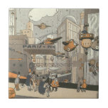Vintage Science Fiction Urban Paris, Steam Punk<br><div class="desc">Ilustração vítrea Vintage punk vapor vitoriano Science Fiction viagem futurista e metrópole de transporte. A cidade de Paris,  a França,  no futuro,  com aviões de dimensão pessoal em vez de carros e a estação de metro Gare du Nord.</div>