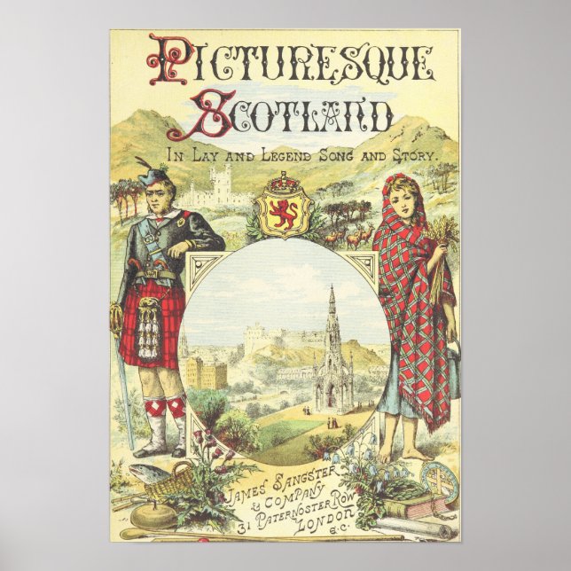 Vintage Scotland Tourism Poster (Frente)