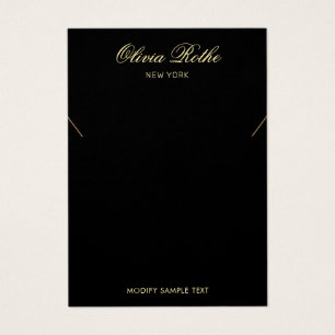 Vintage Script Black Neclace Display