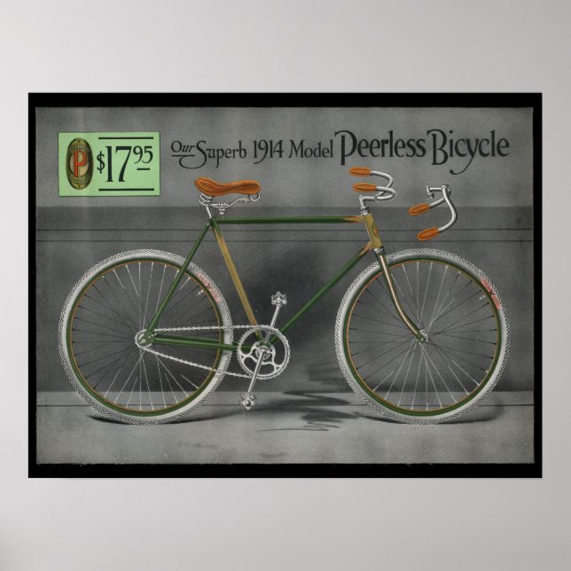 Vintage Sears 1914 Bicicleta Sem Peer E Poster de  (Frente)