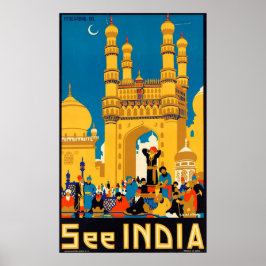 Vintage See India Poster de viagens por G.D.Deuska