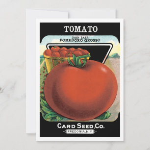 Vintage Seed Packet Label Art, Tomato Pomodoro