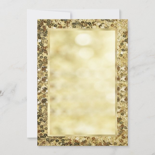 Vintage Sequin Dourado Bokeh Modelo (Frente)
