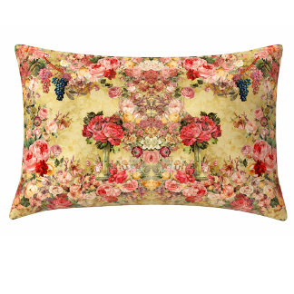 Vintage shabby chic roses and vase yellow